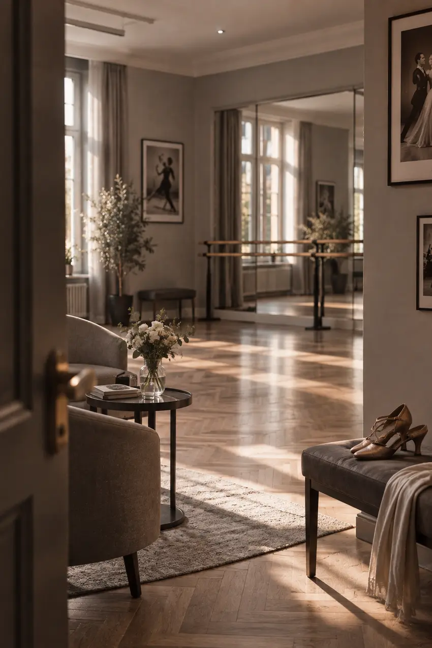 Private coaching room for ballroom lessons